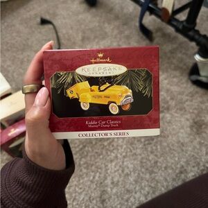 Hallmark Red and White Kiddie Car Classics Ornament